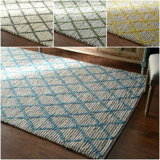 [1] nuLOOM Hand-Looped Moroccan Trellis New Zealand Wool Fancy Rug (8' x 10')