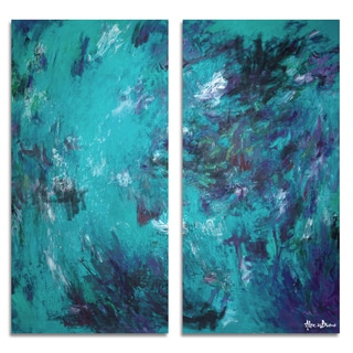 See Reviews Alexis Bueno 'Bueno Exchange LXVIIB' Canvas Diptych Art Print