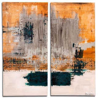 Hot Deal Alexis Bueno 'Bueno Exchange LXVIV-I' Canvas Diptych Art Print