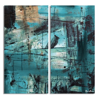 @@@ >  Alexis Bueno 'Bueno Exchange LXXI' Canvas Diptych Art Print