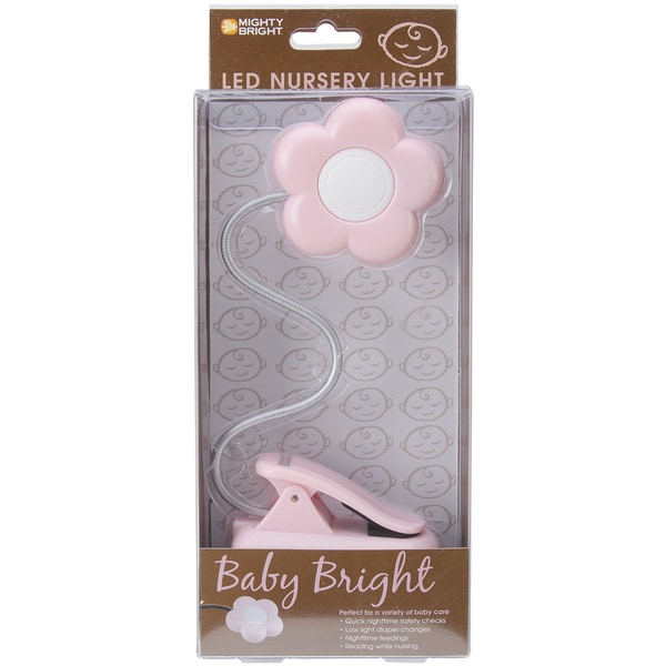Mighty Bright LED Baby Bright Nursery Light-Pink Daisy