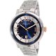 Kenneth Cole Men's KC9340 Silvertone Stainless Steel Quartz Watch with Blue Dial