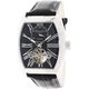 Kenneth Cole Men's Automatics KC1982 Black Leather Automatic Watch with Black Dial