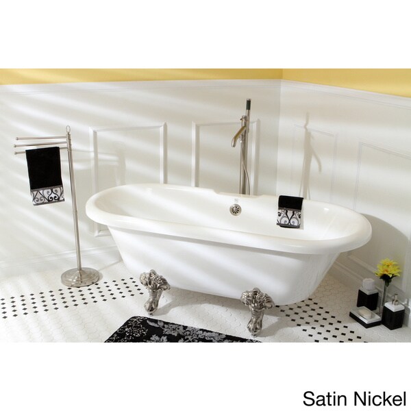 Vintage Collection 67inch Acrylic Double Ended Clawfoot Tub 16364602