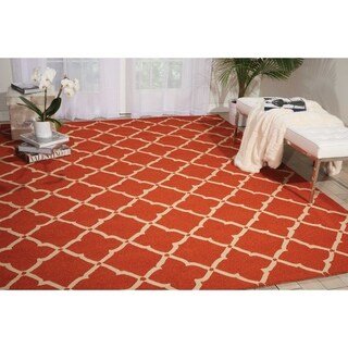 (^ ^)// Nourison Portico Orange Rug (10 x 13)