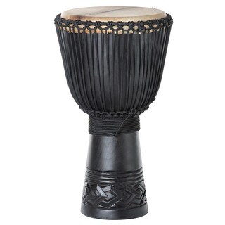 Hand-carved Mahogany Stallion Professional Full-size Djembe Drum (Indonesia)