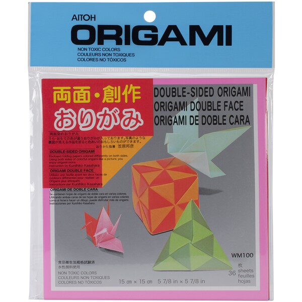 Origami Paper 36/Pkg-Double Sided Solid 5.875inX5.875in