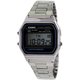Casio Men's Core A158WA-1 Silvertone Stainless Steel Quartz Watch with Digital Dial