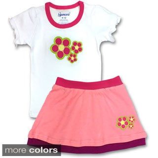 Spencer's Girls' Flower Tee and Skirt Set