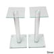 Mount-It! Premium Aluminum and Glass Speaker Stands for Home Theater Satellite Speakers and for Bookshelf Speakers