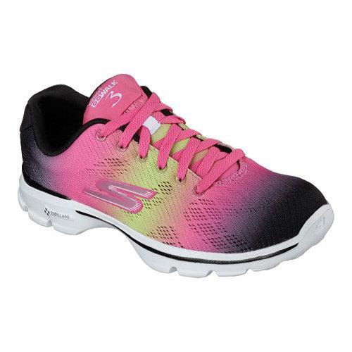 Women's Skechers GOwalk 3 Pulse Sneaker Black/Multi