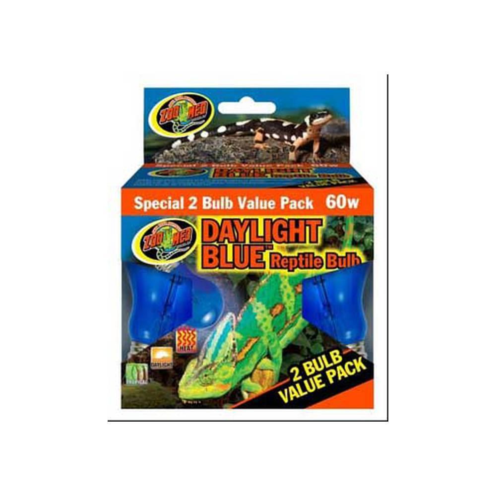 60 Watt Daylight Blue Inc Reptile Bulb 2pk