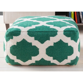 Compare Price Hand Crafted Morocco Trellis 24-inch Large Square Pouf