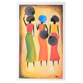 Online Specials  Chico 'Women with Empty Pots' Canvas Art (Malawi)