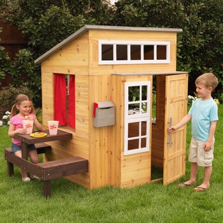 KidKraft Modern Outdoor Playhouse in Honey