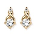 PalmBeach 2.62 TCW Round Cubic Zirconia Earrings in Yellow Gold Tone Classic CZ