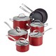 Circulon Genesis Aluminum Nonstick 12-piece Red Cookware Set