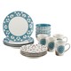 Rachael Ray Dinnerware Pendulum 16-piece Print Stoneware Dinnerware Set