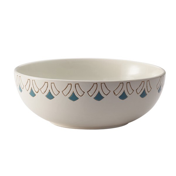 Rachael Ray Dinnerware Pendulum 10-inch Print Round Stoneware Serving Bowl
