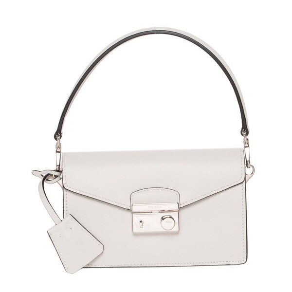 Prada \u0026#39;Sound\u0026#39; Mini Talc Saffiano Leather Bag - 16377781 ...  