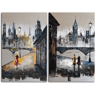 Price Aquify Hand-painted 'Love in Any Language' 2-piece Canvas Set