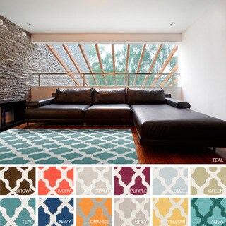 For sale Artistic Weavers Hand-woven Jack Lattice Reverisble Flatweave Wool Area Rug (10' x 14')