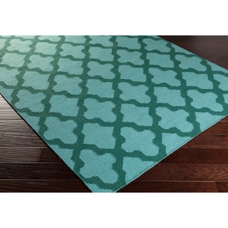 (^.^)/  Artistic Weavers Hand-woven Willow Lattice Reverisble Flatweave Wool Area Rug (9' x 12')