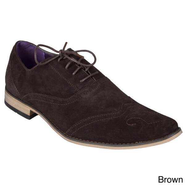 Boston Traveler Men's Sueded Lace-up Oxfords