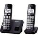 Panasonic KX-TGE212B DECT 6.0 1.90 GHz Cordless Phone - Black