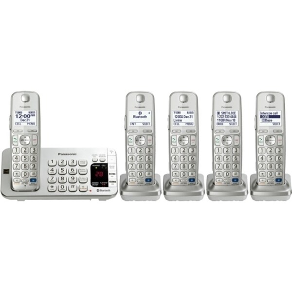 Panasonic KX-TGE275S DECT 6.0 1.90 GHz Cordless Phone - Silver