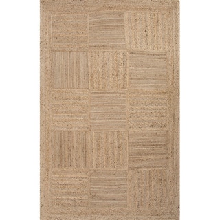 Low Price Handmade Geometric Pattern Natural Jute Area Rug (9' x 12')