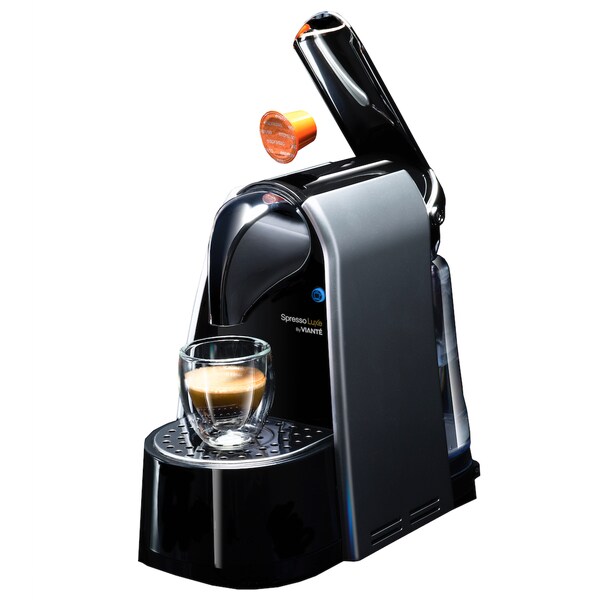 SpressoLuxe Nespresso-compatible Coffee Brewer with 50 Bonus Espresso Capsules