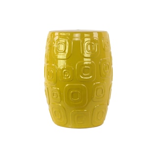 (_ _ ) Ceramic Decorative Yellow Stool