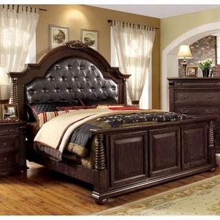 Great Prices Furniture of America Angelica English Style Brown Cherry Platform Bed