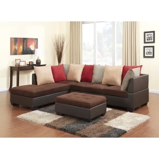 Buy  Microfiber Sectional Sofa with Scatter back Pillows