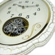 Traditional Antiqued White Rotating Gear Wall Clock
