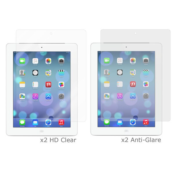 rooCASE 4-pack Screen Protectors LCD Film Guard (2x Anti-Glare & 2x HD Clear) for Apple iPad Air (5t