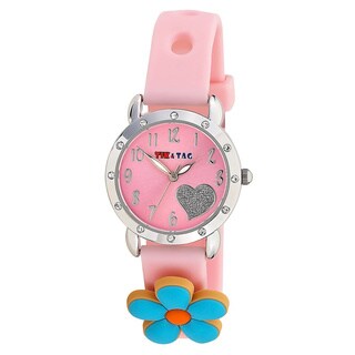 Girl's Pink Princess Time Teacher Watch with Attachments