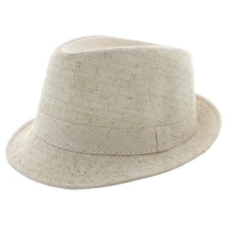 Faddism Men's Fashion Fedora Hat in Beige-Image