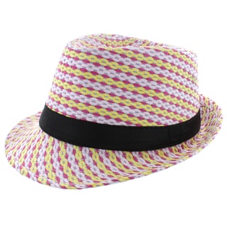 Faddism Women's Fashion Fedora Hat in Multicolor-Image