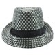 Faddism Men's Fashion Checkered Fedora Hat