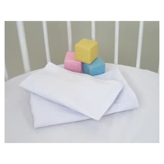 White Fitted Sheets for Badger Moses Basket (Set of 2)-Image