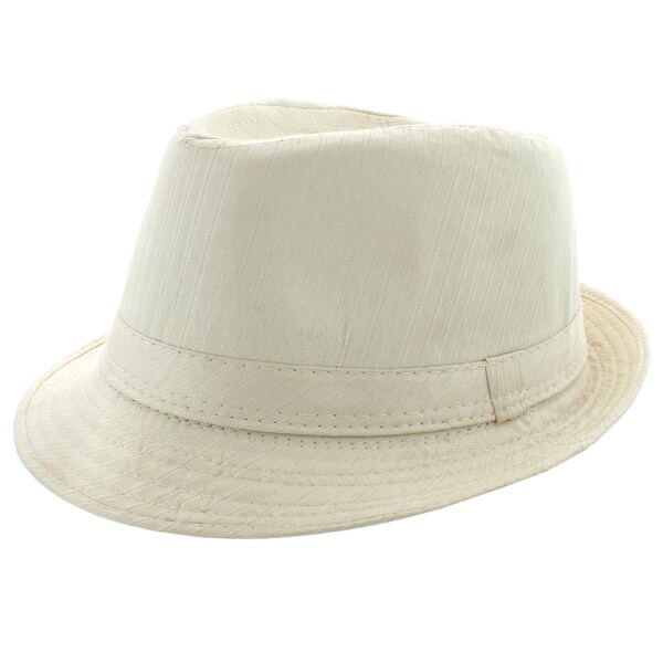 Faddism Men's Fashion Stripe Fedora Hat