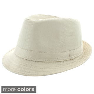 Faddism Men's Fashion Stripe Fedora Hat-Image