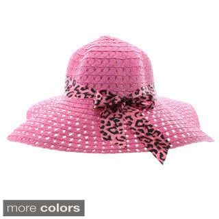 Faddism Women's Summer Straw Hat with Ribbon-Image