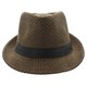 Faddism Men's Brown Fashion Fedora