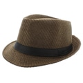 Faddism Men's Brown Fashion Fedora