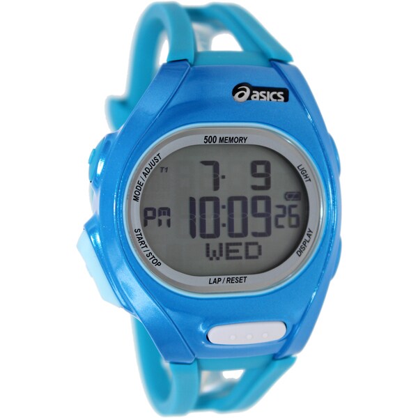 Asics Men's Race CQAR0204 Blue Polyurethane Quartz Watch with Digital Dial