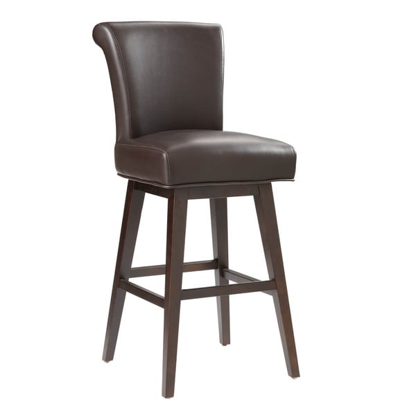 Sunpan '5West' Hamlet Bonded Leather Swivel Bar Stool ...