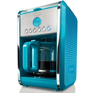 Bella Dots Teal 12-cup Programmable Coffee Maker - 16388937 - Overstock Shopping - Great Deals ...